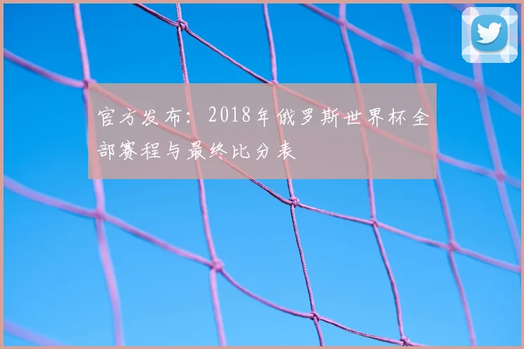 官方发布：2018年俄罗斯世界杯全部赛程与最终比分表
